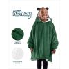 imageBare Home Wearable Blanket BCozy Hoodie  Soft Plush Sherpa  Warm and Cozy  Oversized Wearable Blanket  Adult ampamp Kid Sizes13  Forest Green