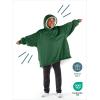 imageBare Home Wearable Blanket BCozy Hoodie  Soft Plush Sherpa  Warm and Cozy  Oversized Wearable Blanket  Adult ampamp Kid Sizes13  Forest Green