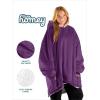 imageBare Home Wearable Blanket BCozy Hoodie  Soft Plush Sherpa  Warm and Cozy  Oversized Wearable Blanket  Adult ampamp Kid Sizes14  Plum