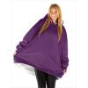 imageBare Home Wearable Blanket BCozy Hoodie  Soft Plush Sherpa  Warm and Cozy  Oversized Wearable Blanket  Adult ampamp Kid Sizes14  Plum
