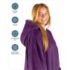 imageBare Home Wearable Blanket BCozy Hoodie  Soft Plush Sherpa  Warm and Cozy  Oversized Wearable Blanket  Adult ampamp Kid Sizes14  Plum