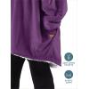 imageBare Home Wearable Blanket BCozy Hoodie  Soft Plush Sherpa  Warm and Cozy  Oversized Wearable Blanket  Adult ampamp Kid Sizes14  Plum