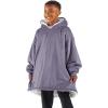 imageBare Home Wearable Blanket BCozy Hoodie  Soft Plush Sherpa  Warm and Cozy  Oversized Wearable Blanket  Adult ampamp Kid Sizes16  Dusty Purple