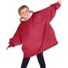 imageBare Home Wearable Blanket BCozy Hoodie  Soft Plush Sherpa  Warm and Cozy  Oversized Wearable Blanket  Adult ampamp Kid Sizes17  Red