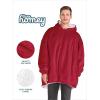 imageBare Home Wearable Blanket BCozy Hoodie  Soft Plush Sherpa  Warm and Cozy  Oversized Wearable Blanket  Adult ampamp Kid Sizes17  Red