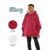 imageBare Home Wearable Blanket BCozy Hoodie  Soft Plush Sherpa  Warm and Cozy  Oversized Wearable Blanket  Adult ampamp Kid Sizes17  Red
