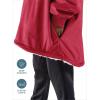 imageBare Home Wearable Blanket BCozy Hoodie  Soft Plush Sherpa  Warm and Cozy  Oversized Wearable Blanket  Adult ampamp Kid Sizes17  Red