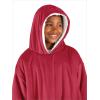 imageBare Home Wearable Blanket BCozy Hoodie  Soft Plush Sherpa  Warm and Cozy  Oversized Wearable Blanket  Adult ampamp Kid Sizes17  Red