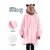 imageBare Home Wearable Blanket BCozy Hoodie  Soft Plush Sherpa  Warm and Cozy  Oversized Wearable Blanket  Adult ampamp Kid Sizes19  Light Pink