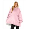 imageBare Home Wearable Blanket BCozy Hoodie  Soft Plush Sherpa  Warm and Cozy  Oversized Wearable Blanket  Adult ampamp Kid Sizes19  Light Pink