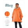 imageBare Home Wearable Blanket BCozy Hoodie  Soft Plush Sherpa  Warm and Cozy  Oversized Wearable Blanket  Adult ampamp Kid Sizes21  Orange