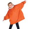 imageBare Home Wearable Blanket BCozy Hoodie  Soft Plush Sherpa  Warm and Cozy  Oversized Wearable Blanket  Adult ampamp Kid Sizes21  Orange