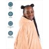imageBare Home Wearable Blanket BCozy Hoodie  Soft Plush Sherpa  Warm and Cozy  Oversized Wearable Blanket  Adult ampamp Kid Sizes22  Peach