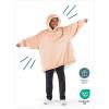 imageBare Home Wearable Blanket BCozy Hoodie  Soft Plush Sherpa  Warm and Cozy  Oversized Wearable Blanket  Adult ampamp Kid Sizes22  Peach