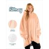 imageBare Home Wearable Blanket BCozy Hoodie  Soft Plush Sherpa  Warm and Cozy  Oversized Wearable Blanket  Adult ampamp Kid Sizes22  Peach