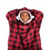 imageBare Home Wearable Blanket BCozy Hoodie  Soft Plush Sherpa  Warm and Cozy  Oversized Wearable Blanket  Adult ampamp Kid Sizes23  Buffalo Plaid  RedBlack
