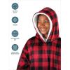 imageBare Home Wearable Blanket BCozy Hoodie  Soft Plush Sherpa  Warm and Cozy  Oversized Wearable Blanket  Adult ampamp Kid Sizes23  Buffalo Plaid  RedBlack