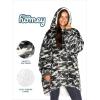 imageBare Home Wearable Blanket BCozy Hoodie  Soft Plush Sherpa  Warm and Cozy  Oversized Wearable Blanket  Adult ampamp Kid Sizes25  Camo  Grey