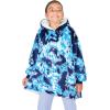 imageBare Home Wearable Blanket BCozy Hoodie  Soft Plush Sherpa  Warm and Cozy  Oversized Wearable Blanket  Adult ampamp Kid Sizes27  Tie Dye  Dark Blue