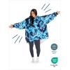 imageBare Home Wearable Blanket BCozy Hoodie  Soft Plush Sherpa  Warm and Cozy  Oversized Wearable Blanket  Adult ampamp Kid Sizes27  Tie Dye  Dark Blue