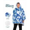 imageBare Home Wearable Blanket BCozy Hoodie  Soft Plush Sherpa  Warm and Cozy  Oversized Wearable Blanket  Adult ampamp Kid Sizes28  Tie Dye  Blue