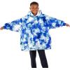 imageBare Home Wearable Blanket BCozy Hoodie  Soft Plush Sherpa  Warm and Cozy  Oversized Wearable Blanket  Adult ampamp Kid Sizes28  Tie Dye  Blue