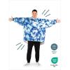 imageBare Home Wearable Blanket BCozy Hoodie  Soft Plush Sherpa  Warm and Cozy  Oversized Wearable Blanket  Adult ampamp Kid Sizes28  Tie Dye  Blue