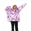 imageBare Home Wearable Blanket BCozy Hoodie  Soft Plush Sherpa  Warm and Cozy  Oversized Wearable Blanket  Adult ampamp Kid Sizes29  Tie Dye  Pink