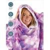 imageBare Home Wearable Blanket BCozy Hoodie  Soft Plush Sherpa  Warm and Cozy  Oversized Wearable Blanket  Adult ampamp Kid Sizes29  Tie Dye  Pink