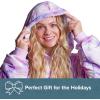 imageBare Home Wearable Blanket BCozy Hoodie  Soft Plush Sherpa  Warm and Cozy  Oversized Wearable Blanket  Adult ampamp Kid Sizes29  Tie Dye  Pink