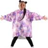 imageBare Home Wearable Blanket BCozy Hoodie  Soft Plush Sherpa  Warm and Cozy  Oversized Wearable Blanket  Adult ampamp Kid Sizes29  Tie Dye  Pink