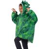 imageBare Home Wearable Blanket BCozy Hoodie  Soft Plush Sherpa  Warm and Cozy  Oversized Wearable Blanket  Adult ampamp Kid Sizes30  Dinosaur
