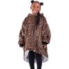 imageBare Home Wearable Blanket BCozy Hoodie  Soft Plush Sherpa  Warm and Cozy  Oversized Wearable Blanket  Adult ampamp Kid Sizes34  Leopard