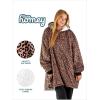 imageBare Home Wearable Blanket BCozy Hoodie  Soft Plush Sherpa  Warm and Cozy  Oversized Wearable Blanket  Adult ampamp Kid Sizes34  Leopard