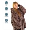 imageBare Home Wearable Blanket BCozy Hoodie  Soft Plush Sherpa  Warm and Cozy  Oversized Wearable Blanket  Adult ampamp Kid Sizes34  Leopard