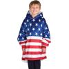imageBare Home Wearable Blanket BCozy Hoodie  Soft Plush Sherpa  Warm and Cozy  Oversized Wearable Blanket  Adult ampamp Kid Sizes35  Flag