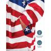imageBare Home Wearable Blanket BCozy Hoodie  Soft Plush Sherpa  Warm and Cozy  Oversized Wearable Blanket  Adult ampamp Kid Sizes35  Flag