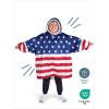 imageBare Home Wearable Blanket BCozy Hoodie  Soft Plush Sherpa  Warm and Cozy  Oversized Wearable Blanket  Adult ampamp Kid Sizes35  Flag