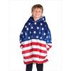 imageBare Home Wearable Blanket BCozy Hoodie  Soft Plush Sherpa  Warm and Cozy  Oversized Wearable Blanket  Adult ampamp Kid Sizes35  Flag