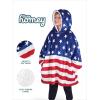 imageBare Home Wearable Blanket BCozy Hoodie  Soft Plush Sherpa  Warm and Cozy  Oversized Wearable Blanket  Adult ampamp Kid Sizes35  Flag