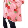imageBare Home Wearable Blanket BCozy Hoodie  Soft Plush Sherpa  Warm and Cozy  Oversized Wearable Blanket  Adult ampamp Kid Sizes36  Strawberries