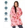 imageBare Home Wearable Blanket BCozy Hoodie  Soft Plush Sherpa  Warm and Cozy  Oversized Wearable Blanket  Adult ampamp Kid Sizes36  Strawberries