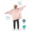 imageBare Home Wearable Blanket BCozy Hoodie  Soft Plush Sherpa  Warm and Cozy  Oversized Wearable Blanket  Adult ampamp Kid SizesBlush
