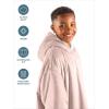 imageBare Home Wearable Blanket BCozy Hoodie  Soft Plush Sherpa  Warm and Cozy  Oversized Wearable Blanket  Adult ampamp Kid SizesBlush