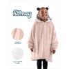 imageBare Home Wearable Blanket BCozy Hoodie  Soft Plush Sherpa  Warm and Cozy  Oversized Wearable Blanket  Adult ampamp Kid SizesBlush