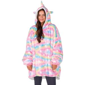imageBare Home Wearable Blanket BCozy Hoodie  Soft Plush Sherpa  Warm and Cozy  Oversized Wearable Blanket  Adult ampamp Kid Sizes37  Unicorn
