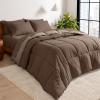 imageBare Home Reversible BedinABag Comforter ampamp Sheet Set  Full Extra Long  Down Alternative  Soft  Bedding Set Full XL TaupeSand SandCocoaTaupe  Cocoa