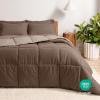 imageBare Home Reversible BedinABag Comforter ampamp Sheet Set  Full Extra Long  Down Alternative  Soft  Bedding Set Full XL TaupeSand SandCocoaTaupe  Cocoa