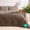 imageBare Home Reversible BedinABag Comforter ampamp Sheet Set  Full Extra Long  Down Alternative  Soft  Bedding Set Full XL TaupeSand SandCocoaTaupe  Taupe