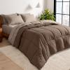imageBare Home Reversible BedinABag Comforter ampamp Sheet Set  Full Extra Long  Down Alternative  Soft  Bedding Set Full XL TaupeSand SandCocoaTaupe  Taupe